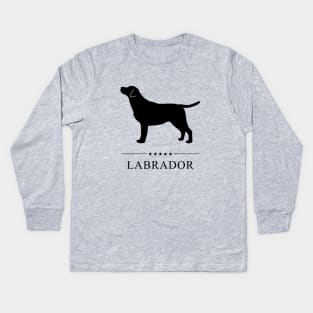 Labrador Retriever Black Silhouette Kids Long Sleeve T-Shirt